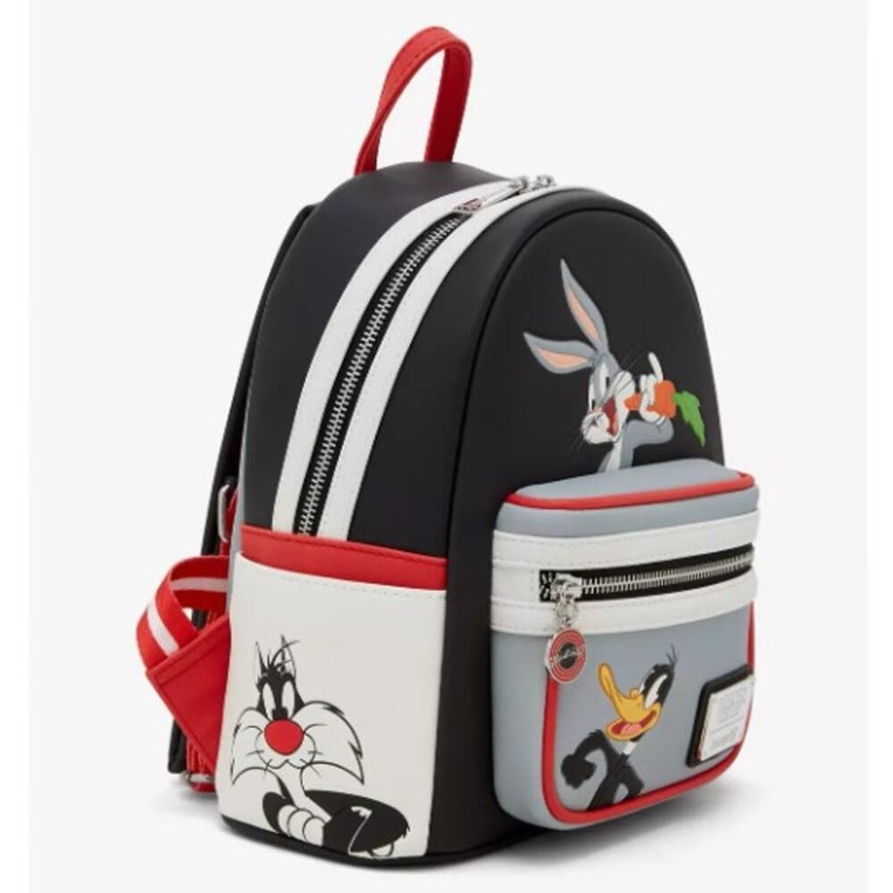 Loungefly Looney Tunes Characters Color Block Mini Backpack NWT - Picture 2 of 9